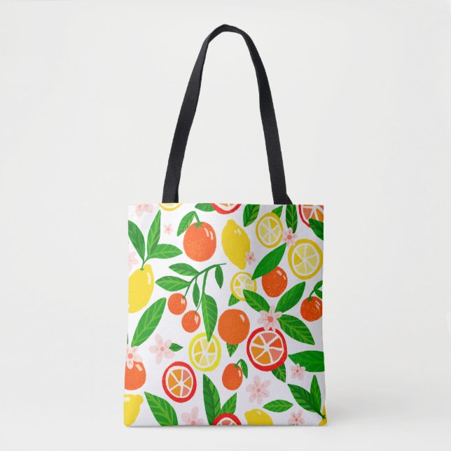 Tote Bag Citrus Fête Fruits Épicerie Agritouristes Marché (Devant)