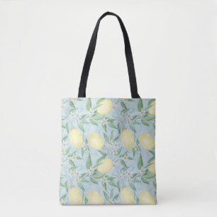 Tote Bag Citrus jaune citron frais