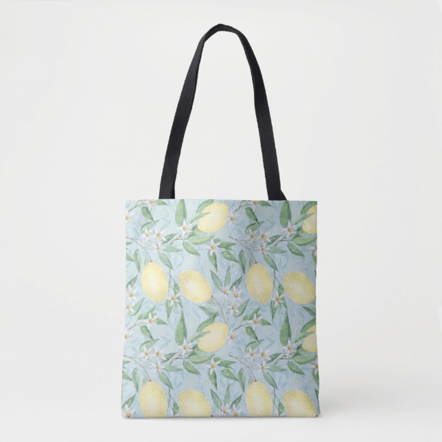 Tote Bag Citrus jaune citron frais (Devant)