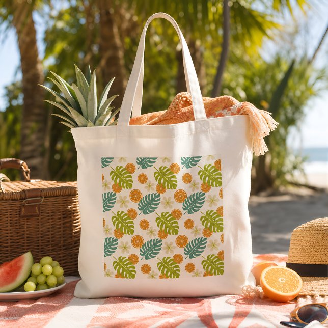 Tote Bag Citrus Tropical (Citrus Tropical Tote Bag)