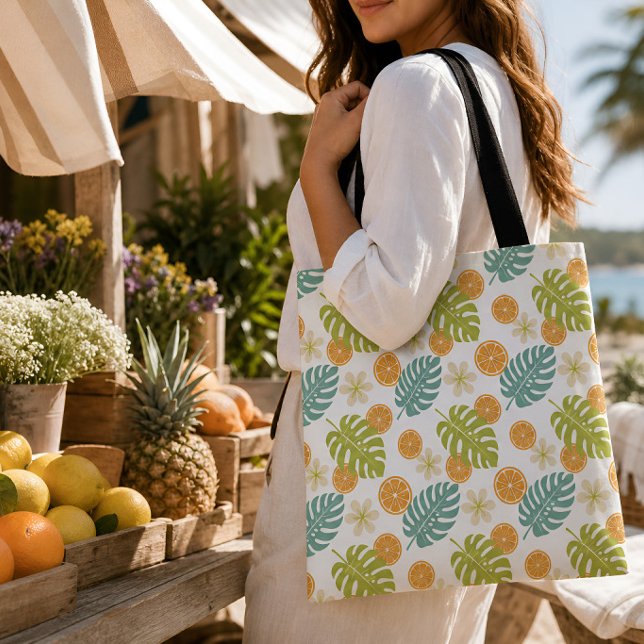 Tote Bag Citrus Tropical (Citrus Tropical Tote Bag)