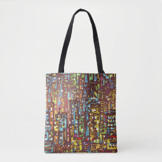 Tote Bag Cityscape dessin à la main illustrations art, rue,