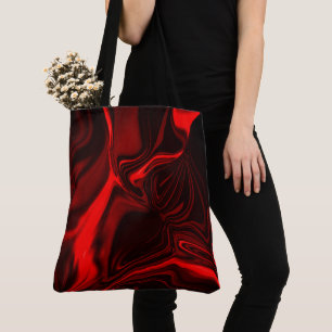 Tote Bag Clair les courbes ou les ondulations rouges et les