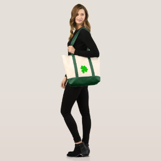 Tote Bag Clair shamrock chanceux trèfle St. Patrick's Day