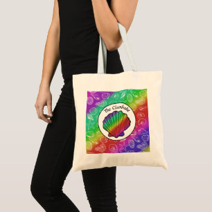 Tote Bag Clambake Arc-en-ciel Clam Motif de mollusques un c