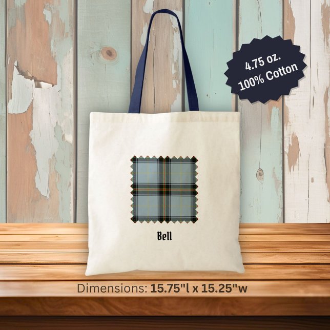 Tote Bag Clan Bell Tartan (Créateur téléchargé)