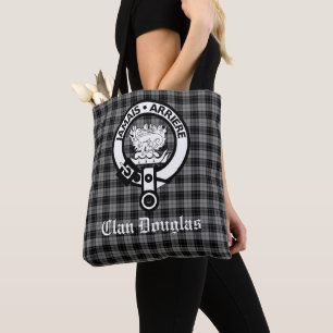 Tote Bag Clan Douglas Tartan et Insigne de crête