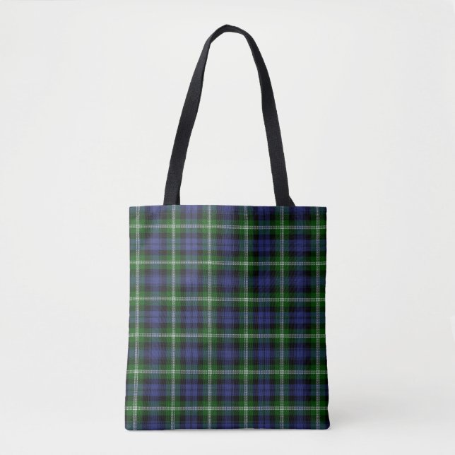 Tote Bag Clan écossais Baillie moderne Tartan Plaid (Devant)