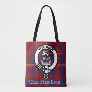 Tote Bag Clan Hamilton Crest et Tartan