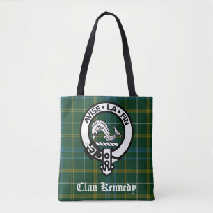 Tote Bag Clan Kennedy Crest Badge et Tartan