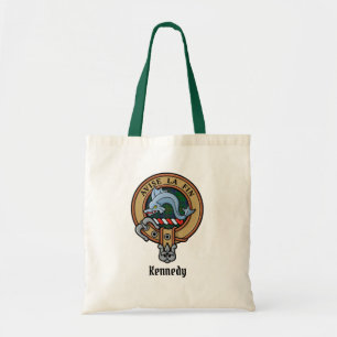 Tote Bag Clan Kennedy Crest sur Tartan
