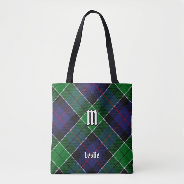 Tote Bag Clan Leslie Chasse Tartan (Devant)