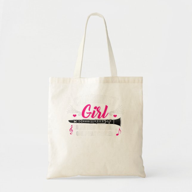 Tote Bag Clarinet Girl Funny mignon Marching Band Cadeaux M (Devant)