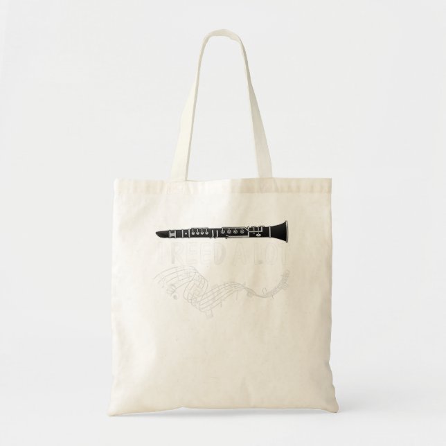 Tote Bag Clarinet - J'ai beaucoup mangé - idée cadeau de ba (Devant)