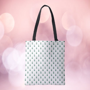 Tote Bag Clarinet Marching Band Rabbit Vert Motif or