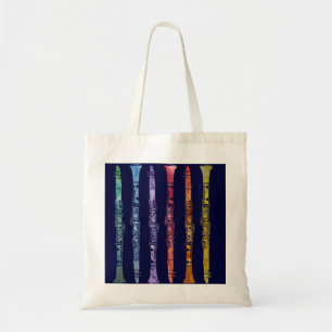 Tote Bag Clarinettes de crayon sur la marine