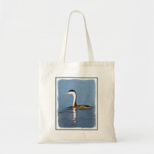 Tote Bag Clark's Grebe Painting - Art original pour les ois