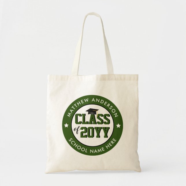 Tote Bag Class of 2023 Forest Green Graduate Graduation (Devant)