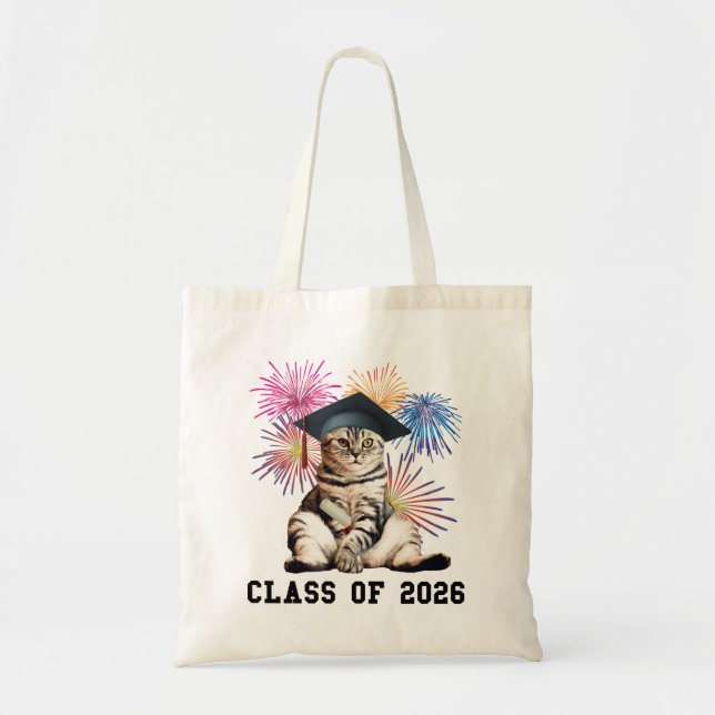 Tote Bag Class Of 2026 Cat Lover (Devant)