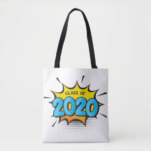 Tote Bag CLASSE DE 2020 bande dessinée style typographie go