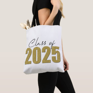 Tote Bag Classe de Parties scintillant d'or de 2025