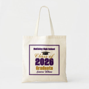 Tote Bag Classe d'or violet de remise des diplômes 2026 sur