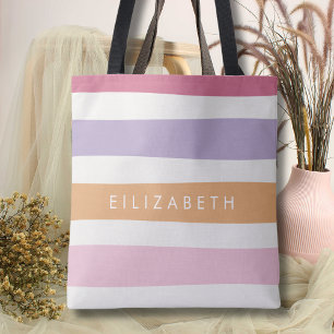 Tote Bag Classic minimaliste Colorful Summer Stripes art