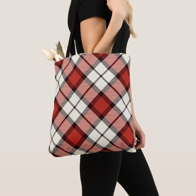 Tote Bag Classic Red Tartan Check (De près)