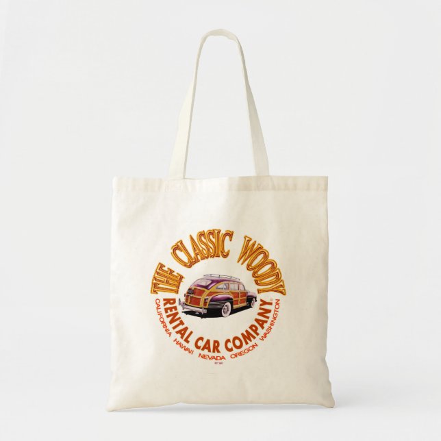 Tote Bag Classic Woody Rental Car Company Logo Ver 3 (Devant)