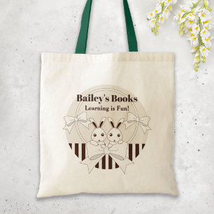Tote Bag Classique Moderne Personnalisé Mignon Jumeau Lapin