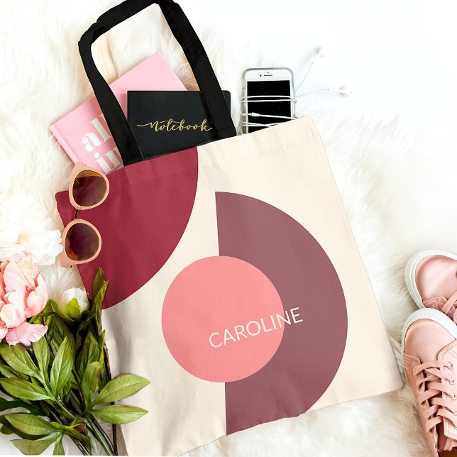 Tote Bag Classy Funky Midsiècle Abstraits cercles Motif (Créateur téléchargé)