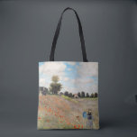 Tote Bag Claude Monet - Champ de pavot<br><div class="desc">Poppy Field / Poppies sauvages,  près d'Argenteuil / Les Coquelicots - Claude Monet en 1873</div>