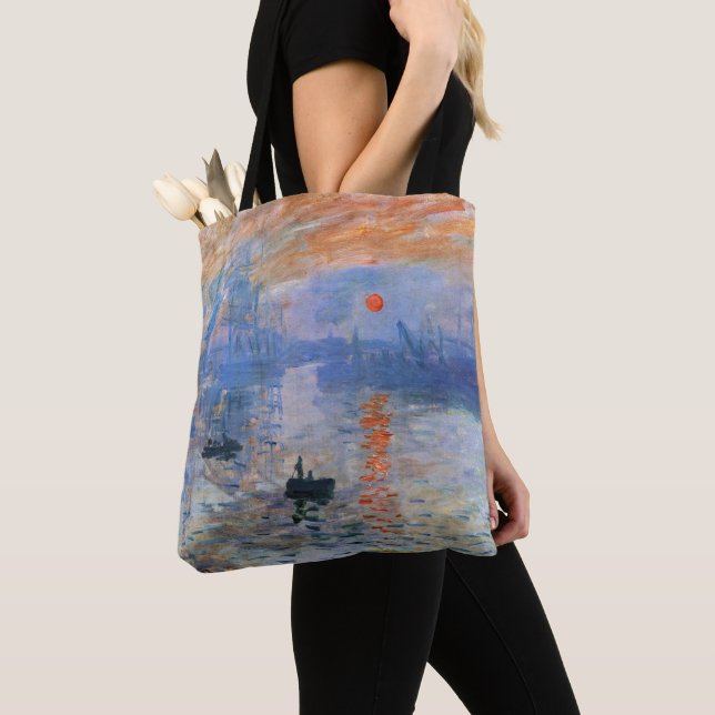 Tote Bag Claude Monet Impression Sunrise 1872 Harbor Art (De près)