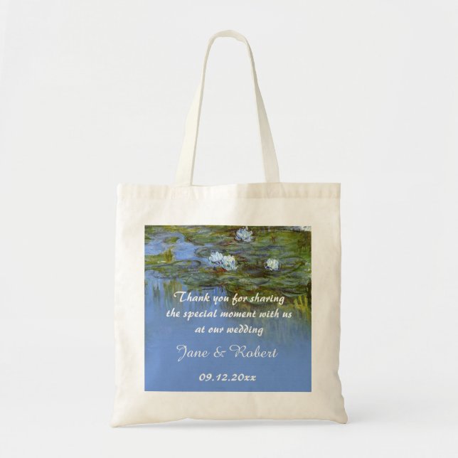 Tote Bag Claude Monet la faveur de mariage nénuphar que vou (Devant)