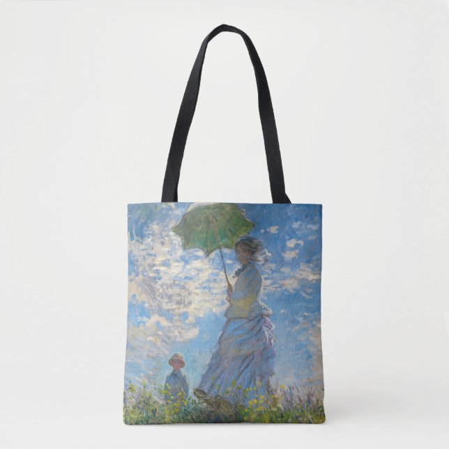 Tote Bag Claude Monet - La Promenade, Femme avec un Parasol (Devant)