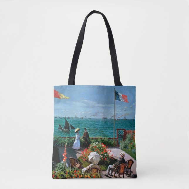 Tote Bag Claude Monet | la terrasse chez Sainte-Adresse, (Devant)