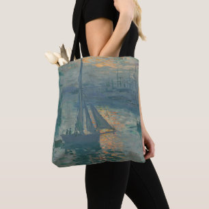 Tote Bag Claude Monet Lever de soleil Marine Voilier Impres