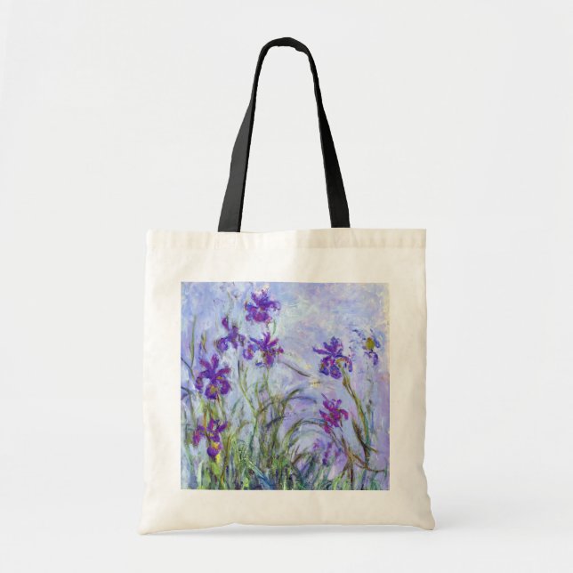 Tote Bag Claude Monet - Lilac Irises / Iris Mauves (Devant)
