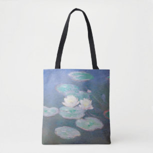 Tote Bag Claude Monet - Lys à eau, effet du soir