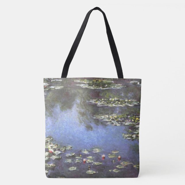 Tote Bag Claude Monet, Nymphéas, 1906, Bleu (Devant)