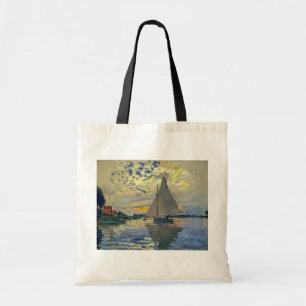 Tote Bag Claude Monet - Sailboat at Le Petit-Gennevilliers