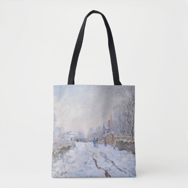 Tote Bag Claude Monet - Scène de neige à Argenteuil (Devant)
