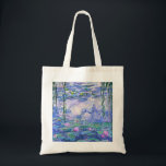 Tote Bag Claude Monet Water Lilie L'Art Impressionniste Fra<br><div class="desc">Claude Monet Water Lilies ArtWater Lilies (ou Nympheas) est une série d'environ 250 peintures à l'huile de l'impressionniste français Claude Monet. Les peintures représentent le jardin fleuri de Monet à Giverny.</div>