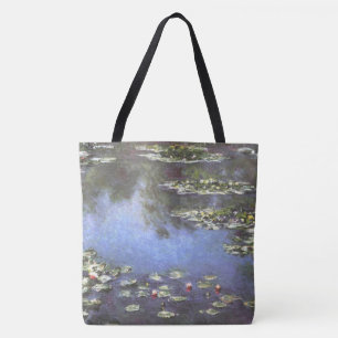 Tote Bag Claude Monet, Water Lilies, 1906, Bleu
