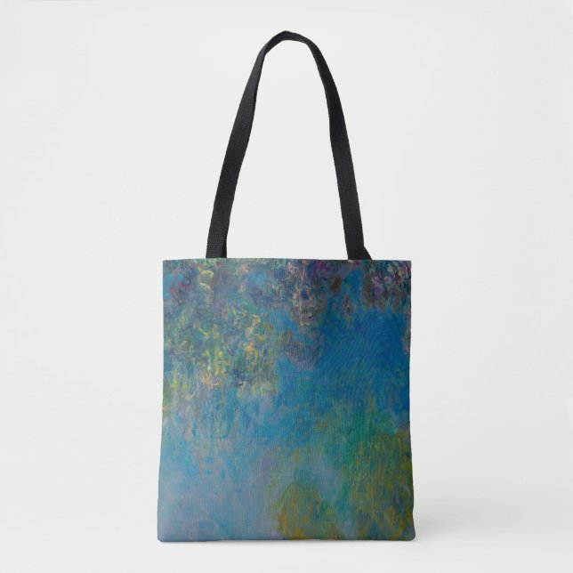 Tote Bag Claude Monet Wisteria Art Floral GalleryHD (Devant)