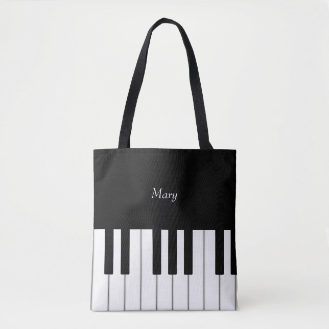 Tote Bag Clavier de piano classique Musique personnalisée (Devant)
