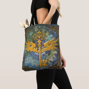 Tote Bag Clé aimantée en Steampunk