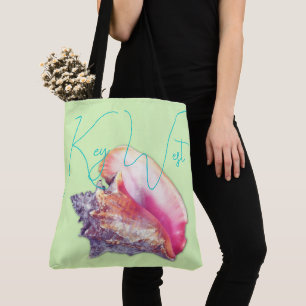 Tote Bag Clé Ouest Florida Coquille conch rose