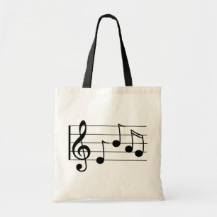 Tote Bag Clef triple et personnel de notation musicale