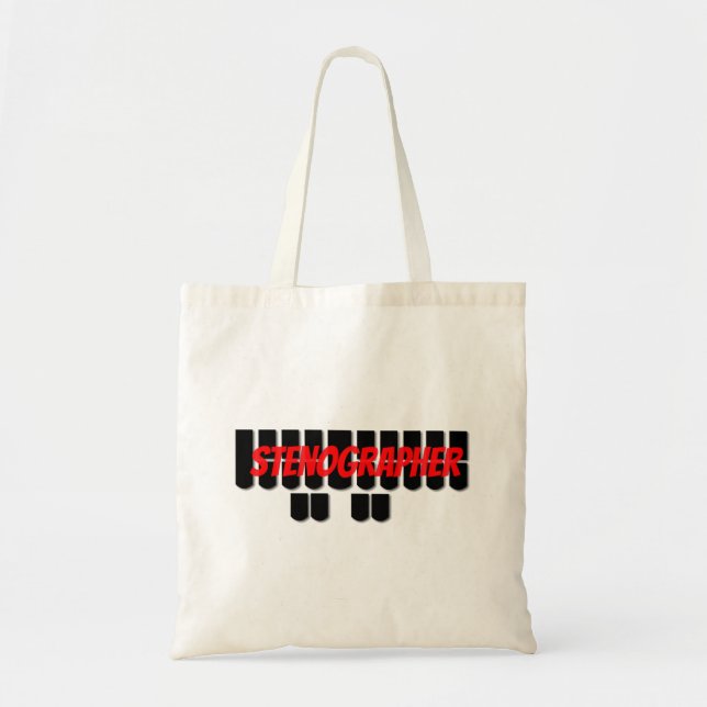 Tote Bag Clés rouges et noires de machine de Steno de (Devant)